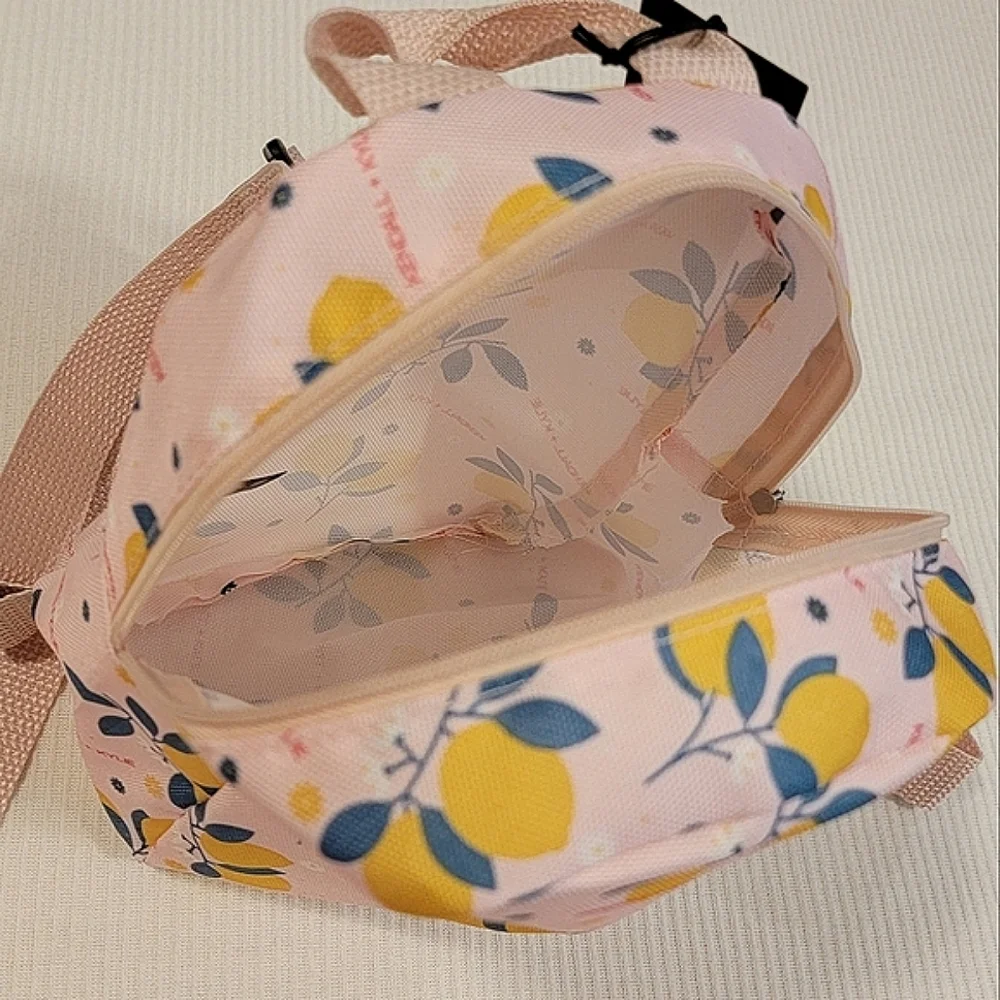 Kendall + Kylie Mini Canvas Backpack  Pink Lemon and Daisy Flowers